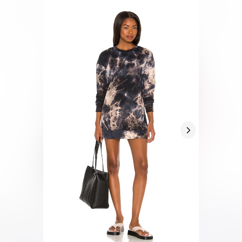 Lovers + Friends Black and Cream Mini Dress
